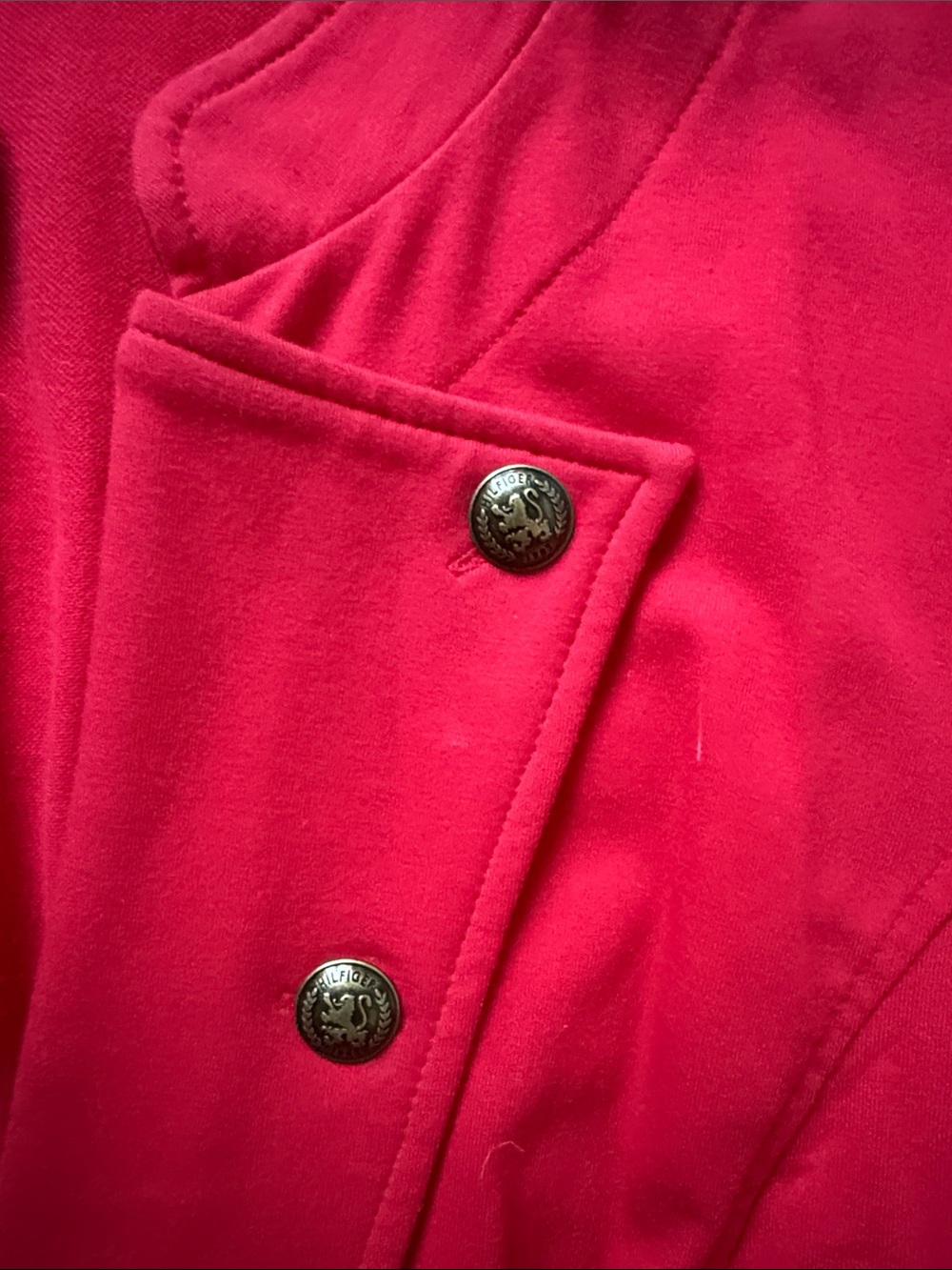 Tommy Hilfiger Red Military-Style Women’s Jacket - Picture 3 of 7